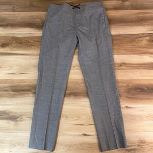 Sandro Paris Men Wool Blend Drawstring Dress Pants Trousers XL FR44 Gray